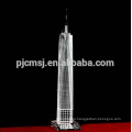 2015 Exquisited 3d Crystal f tower model,all Glass Freedom Tower For New York Souvenir